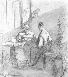 Étude pour le tableau La lettre d